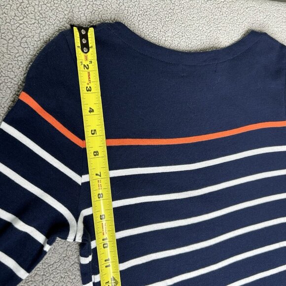 Lauren Ralph Lauren Dress Large Navy Orange Striped Nautical Preppy Capsule L - Picture 11 of 12